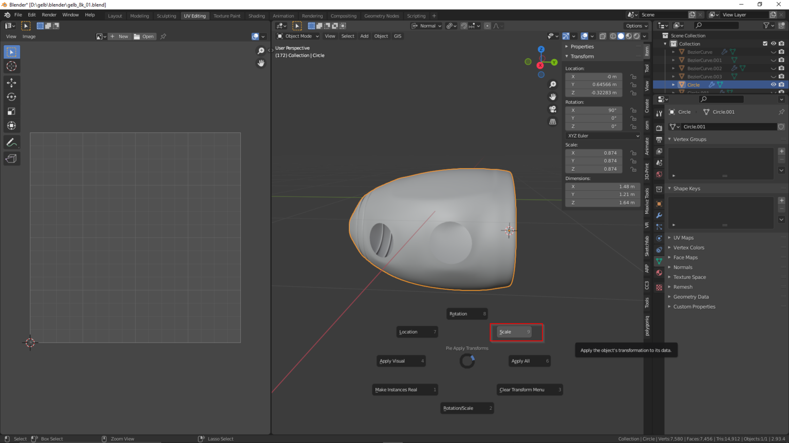 Blender Objekte F R Uv Mapping Skalieren So Geht S Atelier F R D