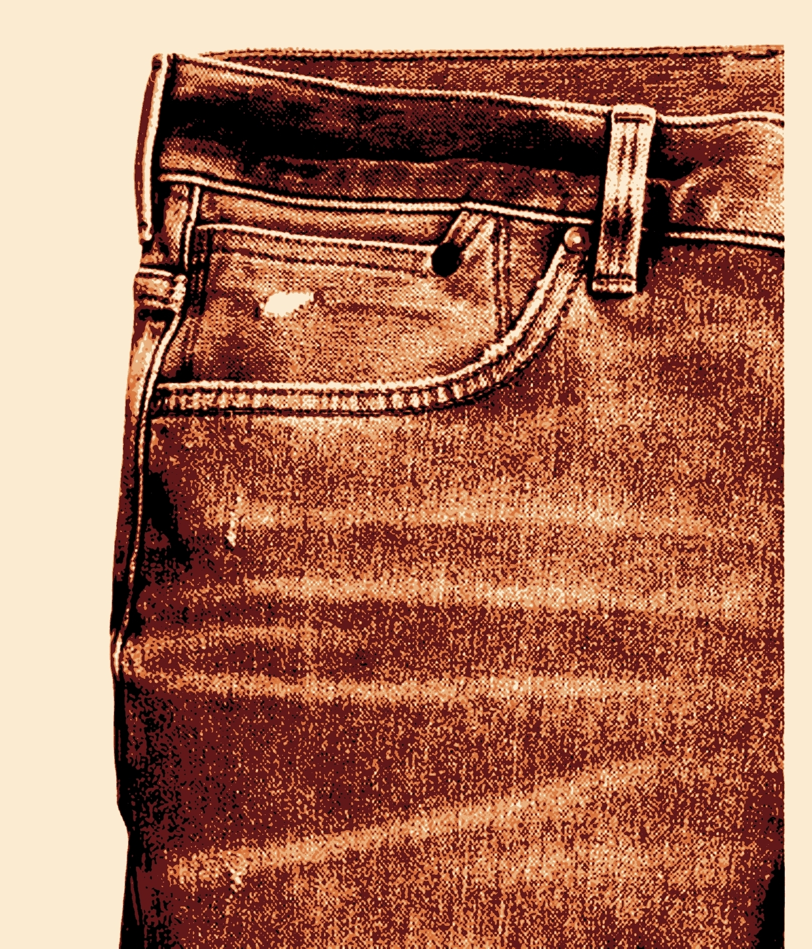 modellierte Betonobjekte: Jeans in Beton