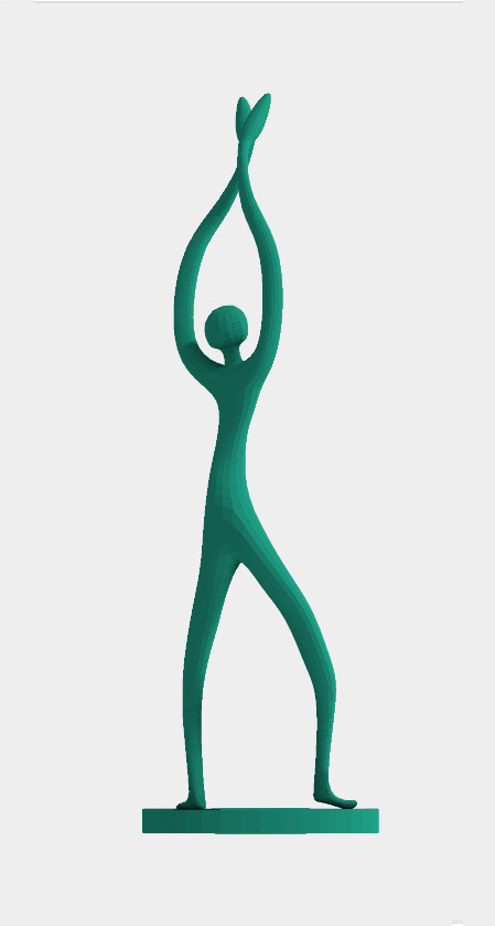Skulptur: Dancing Figure 3D Print Model Grün