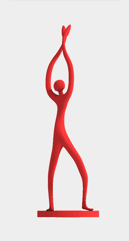 Skulptur: Dancing Figure 3D Print Model Rot