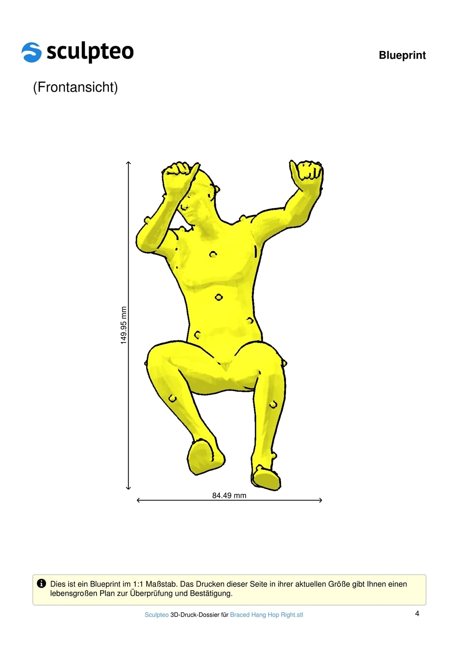 hr 3D-Druck-Dossier für Braced Hang Hop Right.stl 