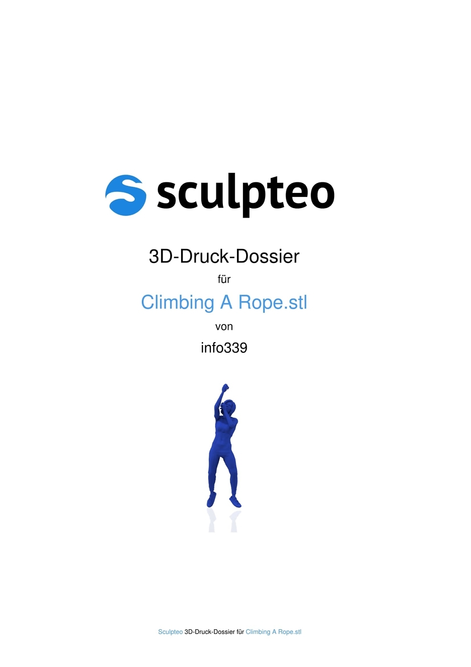 3D-Druck-Dossier für eine farbenfrohe Kletterin am Seil