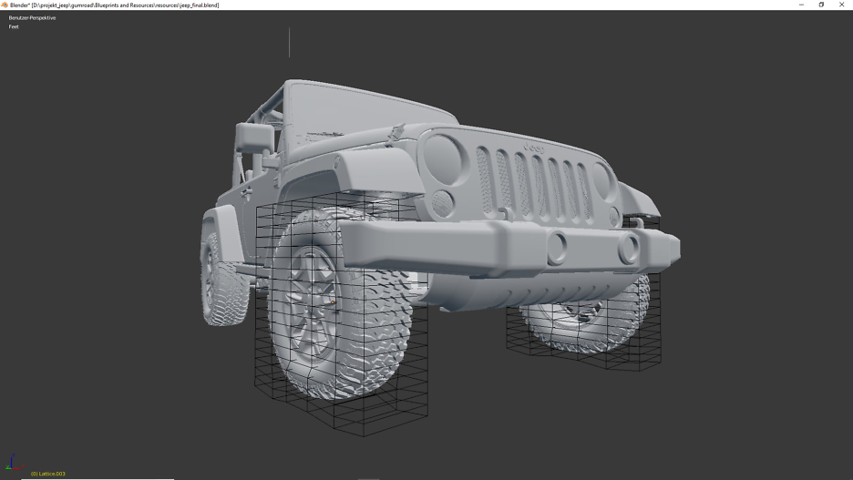 Auto-Modellierung : Jeep Wrangler