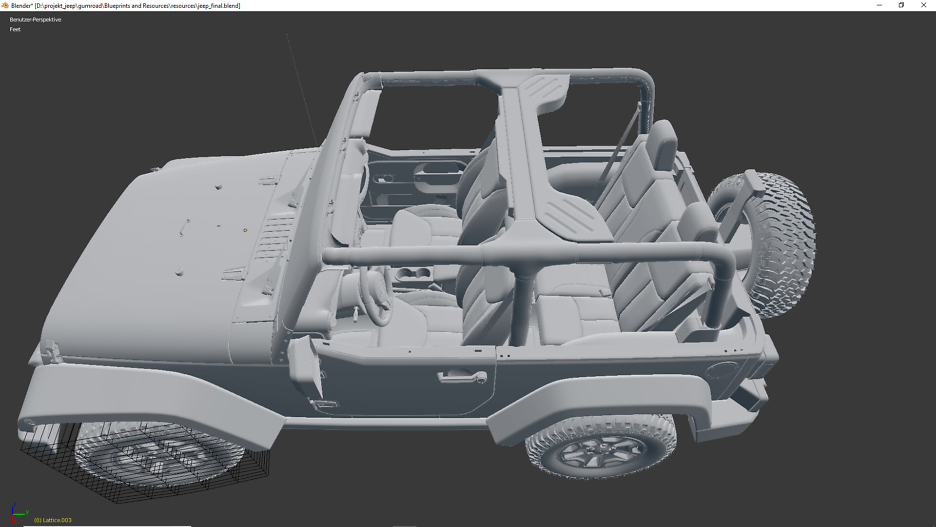 Auto-Modellierung : Jeep Wrangler