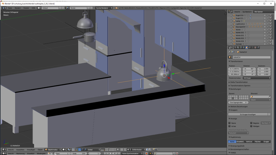 3D-Visualisierung: Küche Part 7 8