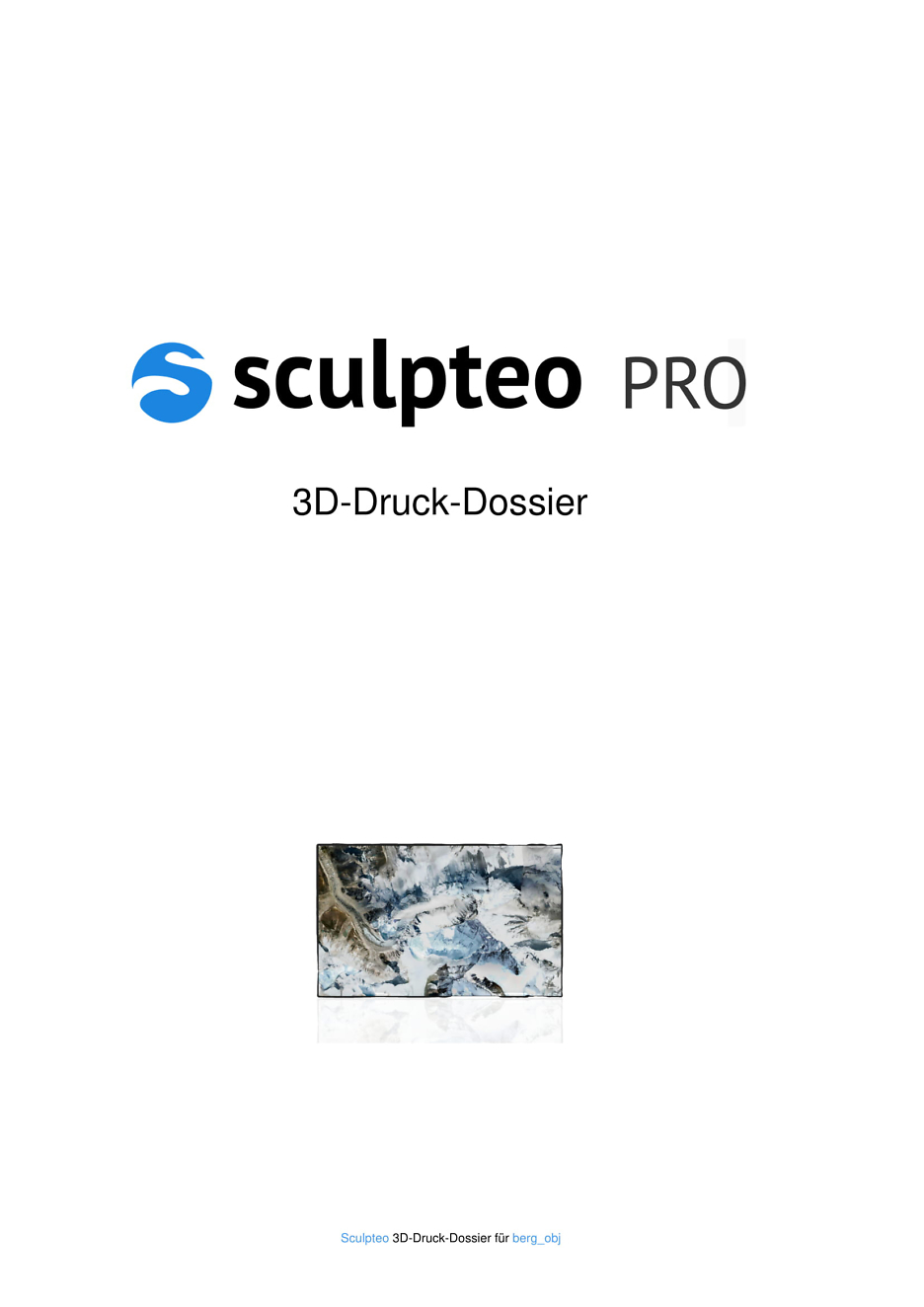 3D-Druck-Dossier Mount Everest Deckblatt