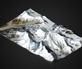 Mount Everest – 3D Geländekarte