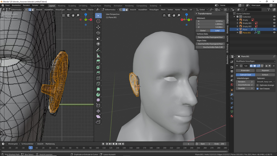 Character Modeling Teil 3