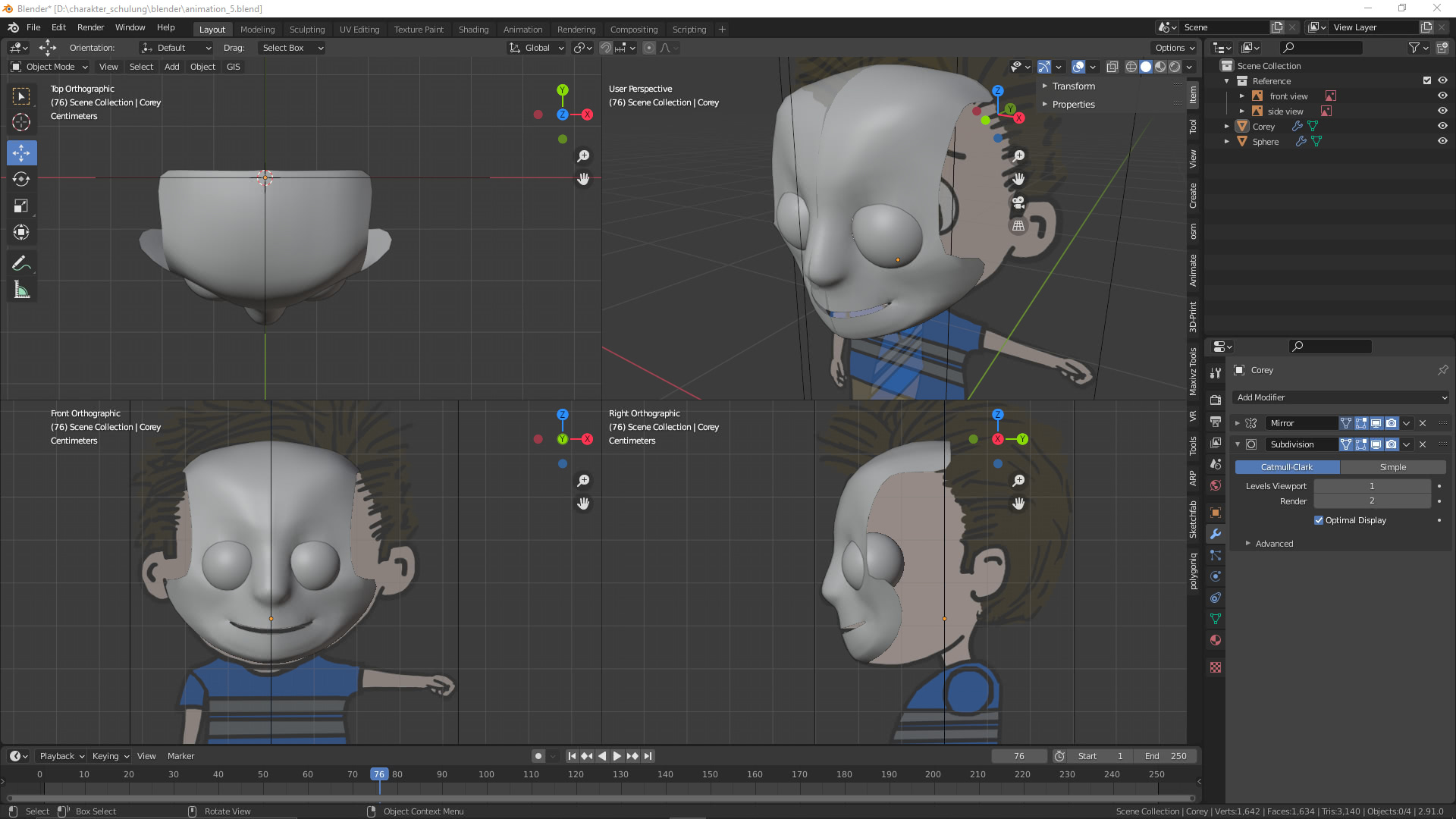 3D-animierte Figur