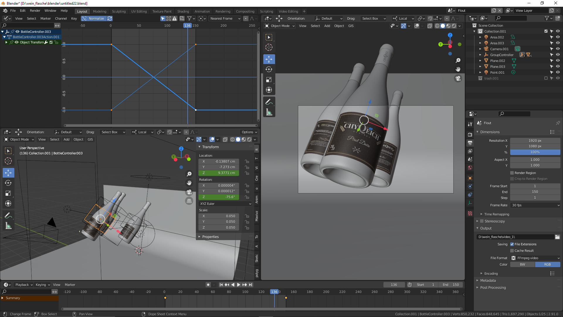 Produkt-Animation Gestaltung in Blender