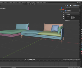 3D Visualisierung: Couch für VR/AR und Print Teil 3