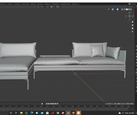 3D Visualisierung: Couch für VR/AR und Print Teil 4