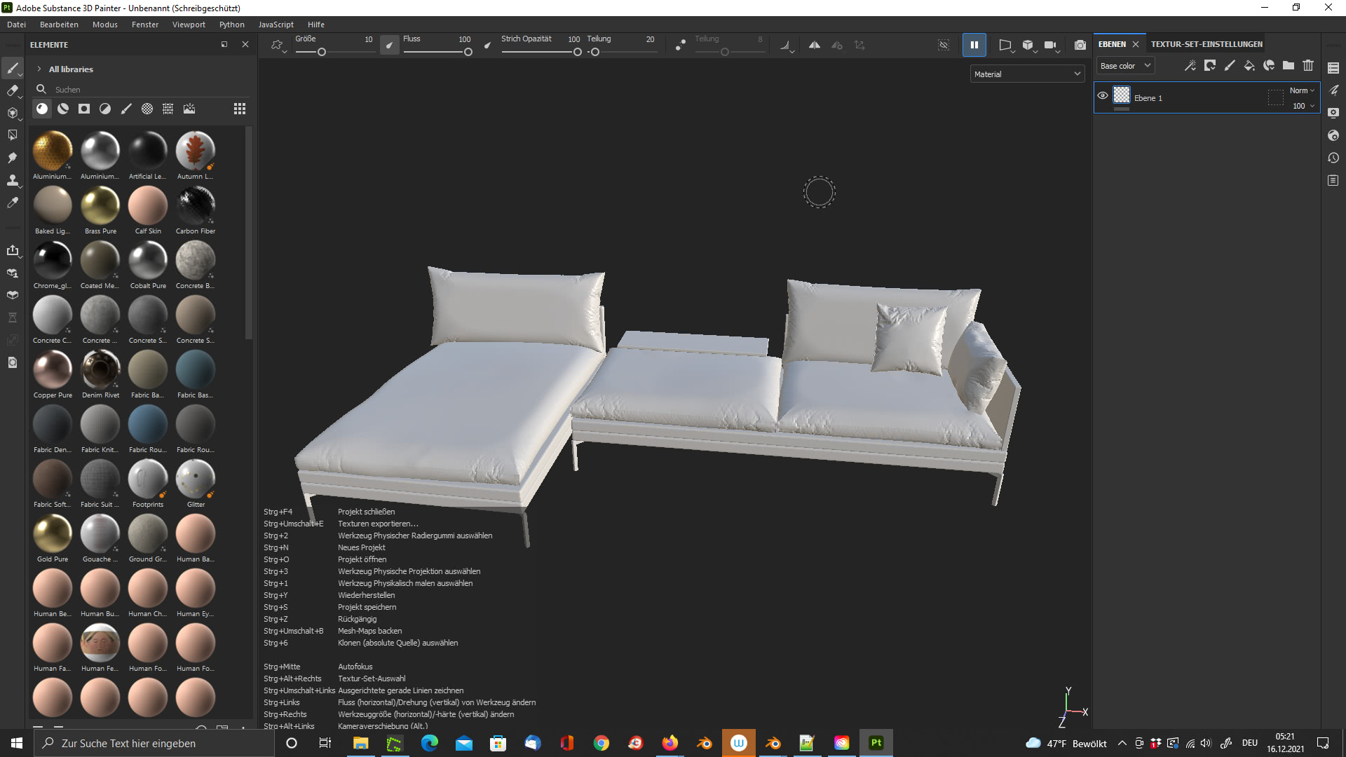 3D-Visualisierung: Couch für VR/AR