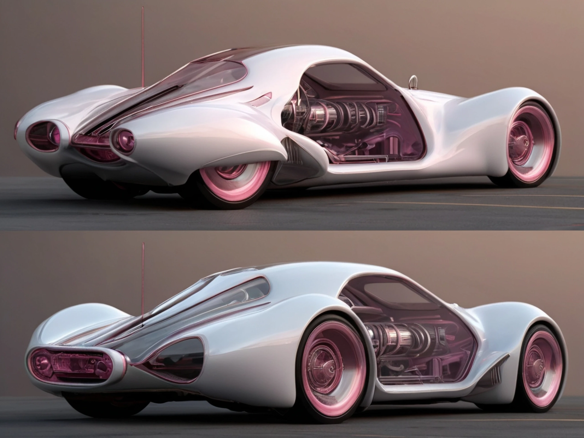 Concept Car Entwurf für das Metaverse